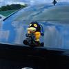 Psyduck with Gatling Gun Figure Funny Road Bandit Car Ornament Dashboard Trunk Creative Car Dashboard Decor