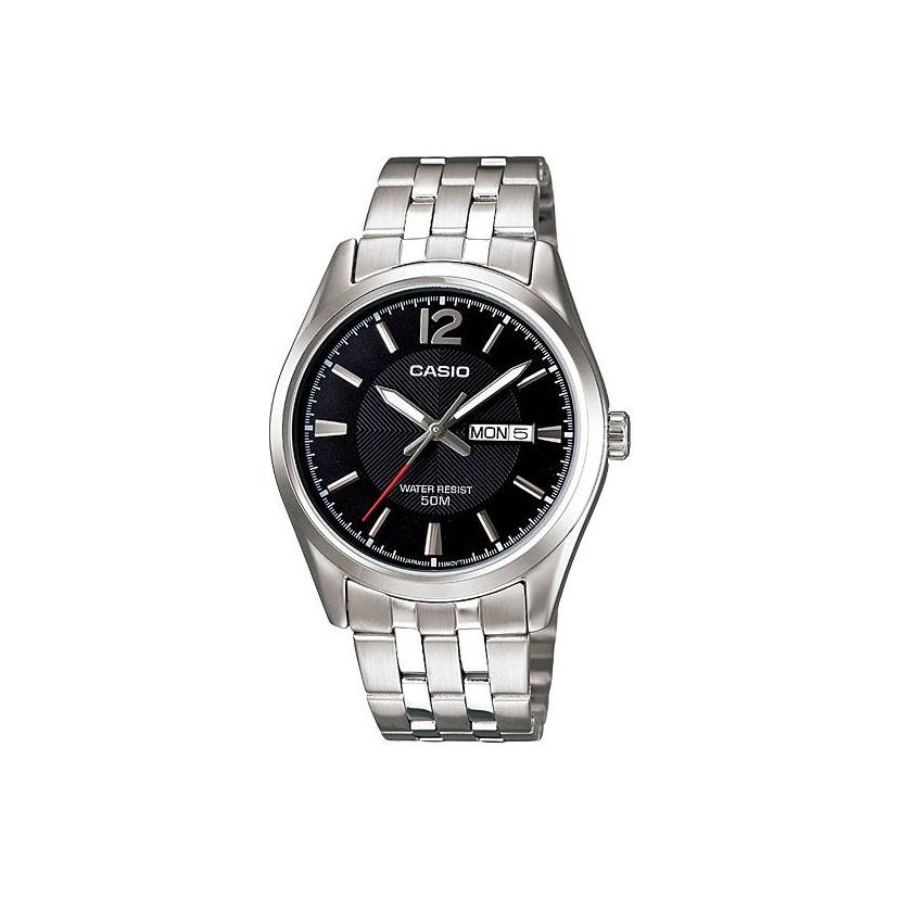CASIO Men Standard Series Black Watch MTP-1335D-1A MTP-1335D-1A Silver Watch Case