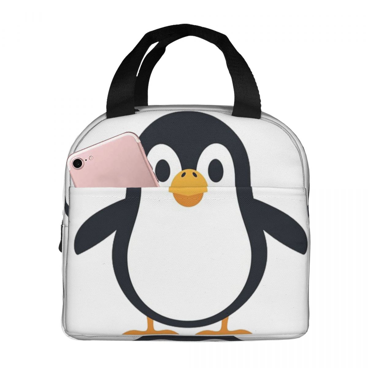 Penguin Insulated Lunch Bag for Women Kids Portable Food Boxes Thermal Lunch Box Tote One Size