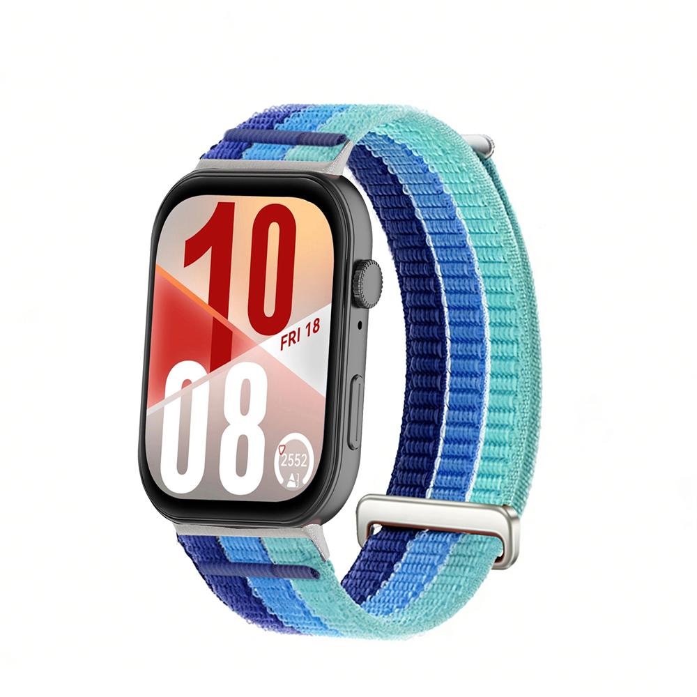 

Field Nylon Loop Strap for Huawei Watch Fit 4 Pro Woven Sports Smartwatch Wristband for Huawei Watch Fit 3/4 Bracelet Watchband циан/синий