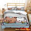 3D Print Bubu Dudu Cartoon Bear Panda Bedding Set Printed With Pillowcase Duvet Cover Soft Single Double Queen Super King Size