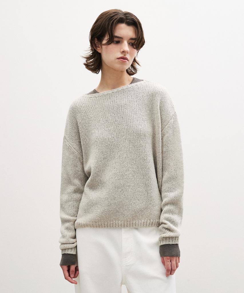 SUARE WOMEN Mohair Wool Boat Neck Knit - 5 Colors