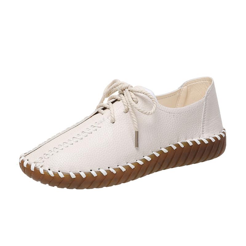 fashion Summer Loafers Women's Casual Lace Up Shoes Moccasins Soft Sole Ladies Footwear Women Flats Shoes Female All-match Beanie Shoes