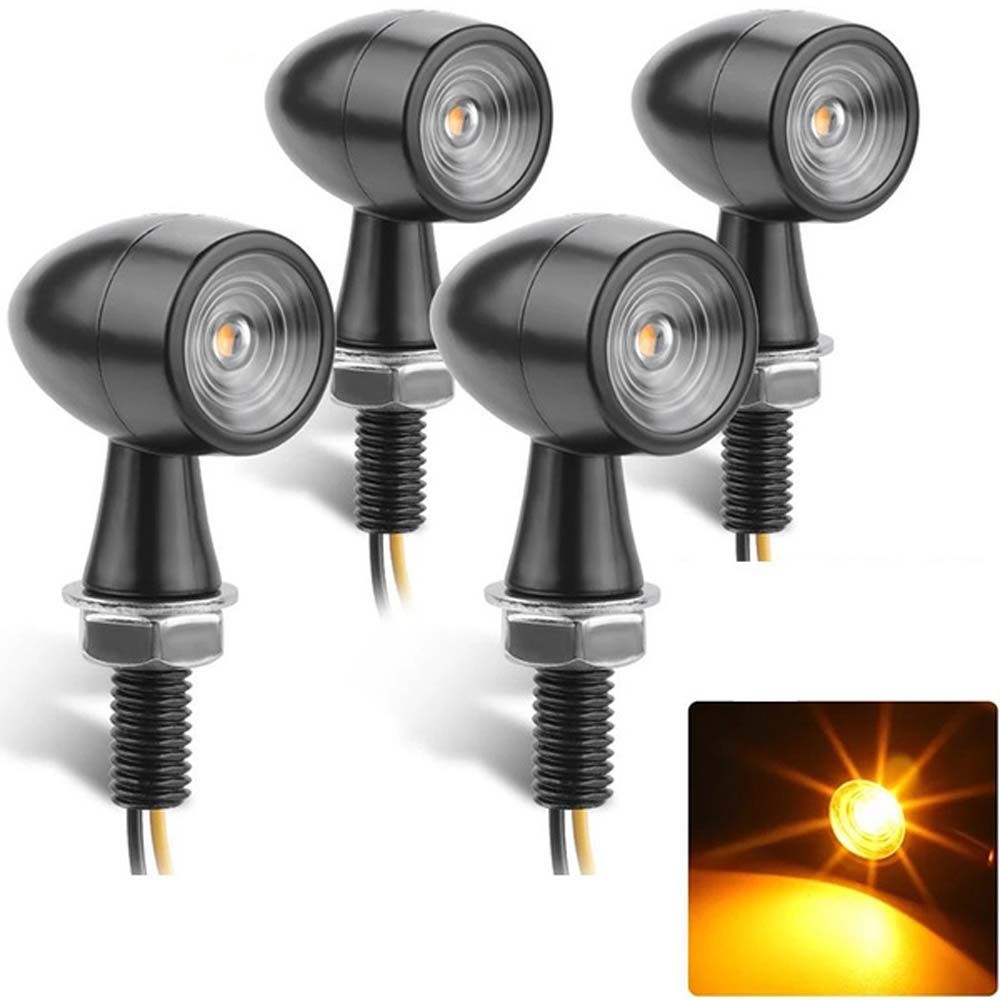 Amber Motorcycle Running Indicator Lamp Mini LED Turn Signal Moto flashing Light Motorcycle Blinker