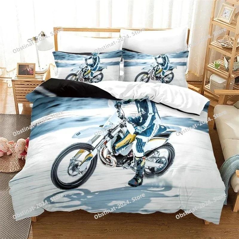New Sand Motorcycle Extreme Sport 3d Printed Duvet Cover Sets with Pillowcase Twin Queen King Size Bedding Set for Home Textiles