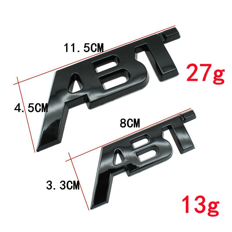 2026 3D Metal ABT Logo Car Front Grille Emblem Badge Stickers Decals For Audi A4 A6 A5 A7 A1 SQ5 TT RS6 RS3 Q7 Q5 Q8 A3 VW Golf 7 Q3