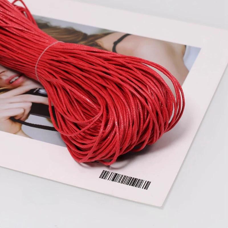 Crushed Ice Texture Colorful Pu Strap Findings Round Faux Leather Cord String Weaving Rope Diy Necklace Bracelet Making 45M 2Mm