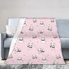Panda Love Animal Fleece Throw Blankets Valentine's Day Blankets for Bed Office Super Soft Bedspread