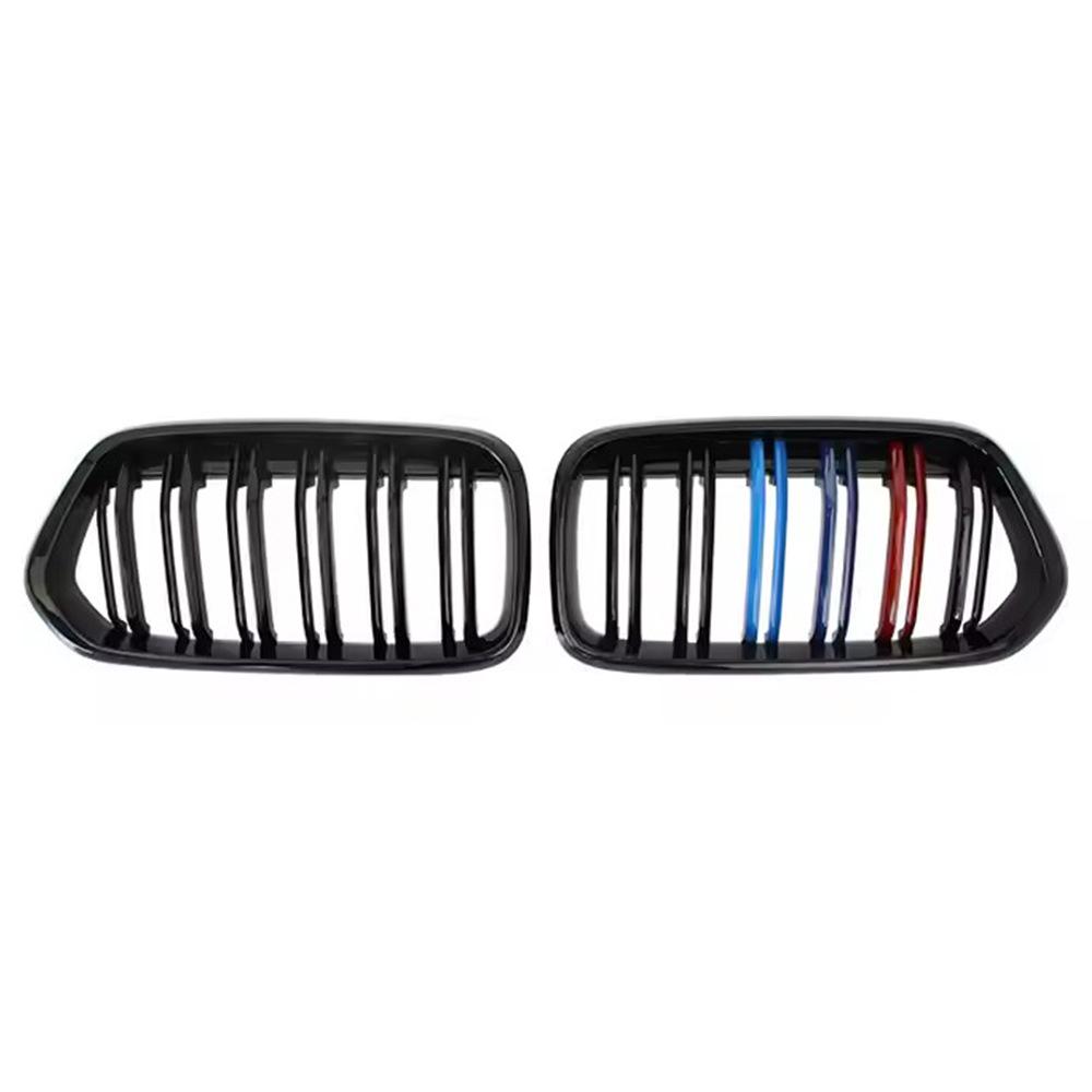 Bright Tri-Color Double Line Grille for BMW X2 F39 (2018-2023)