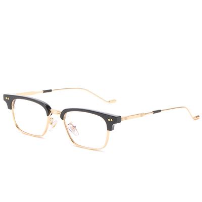 Retro Square Glasses Frame Female Punk Myopia Frame Male Personality Concave Shape Flat Mirror