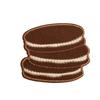 Embroidery label Original cartoon food biscuits Embroidery sticker Self-adhesive patch sticker Accessories cloth sticker