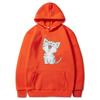 Autumn Winter Solid Color Cat Classic Hoodie Men's Daily Casual Harajuku Hoodie Y2K Street Wear Warm Hoodie