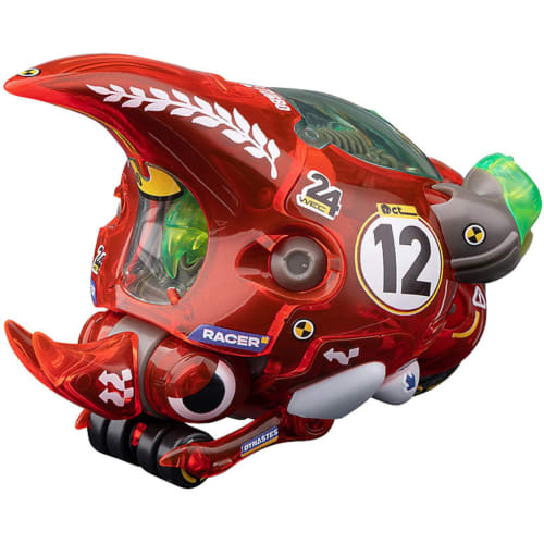 Wave Seiji Kaku's O-Kabutomaru Dynastes Clear Red Non-Scale Pre-Colored Plastic Model Kit KM-097