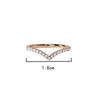 2025 New Fashion Jewelry Ring V-type Unique Design Inlaid Imitation Crystal Ring Jewelry Wholesale Cheap Marketing