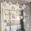 Plush Cloud Brooch: Children’s Ornament with Pompom & Wind Chime for Classroom or Nursery Decor