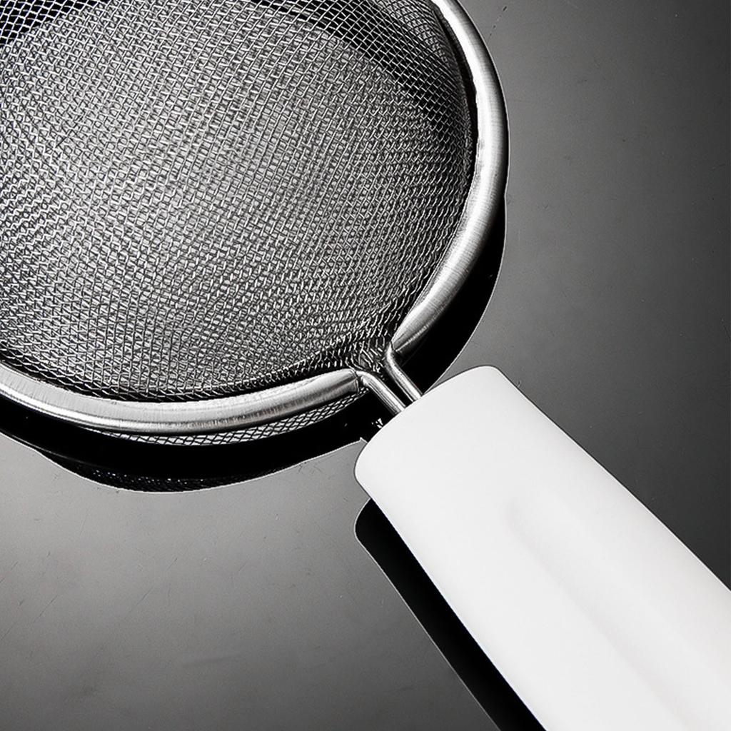 Fine Mesh Skimmer Spoon Stainless Steel Fine Mesh Food Strainer Kitchen Frying Tool for Oil Filter Skimming Grease Foam