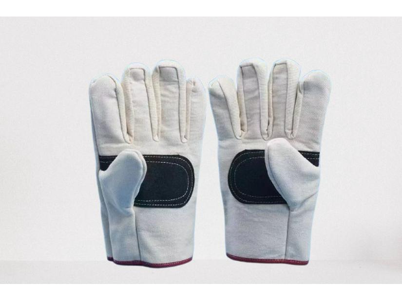 Heavy-Duty Leather Canvas Welding Gloves – Oil & Wear Resistant