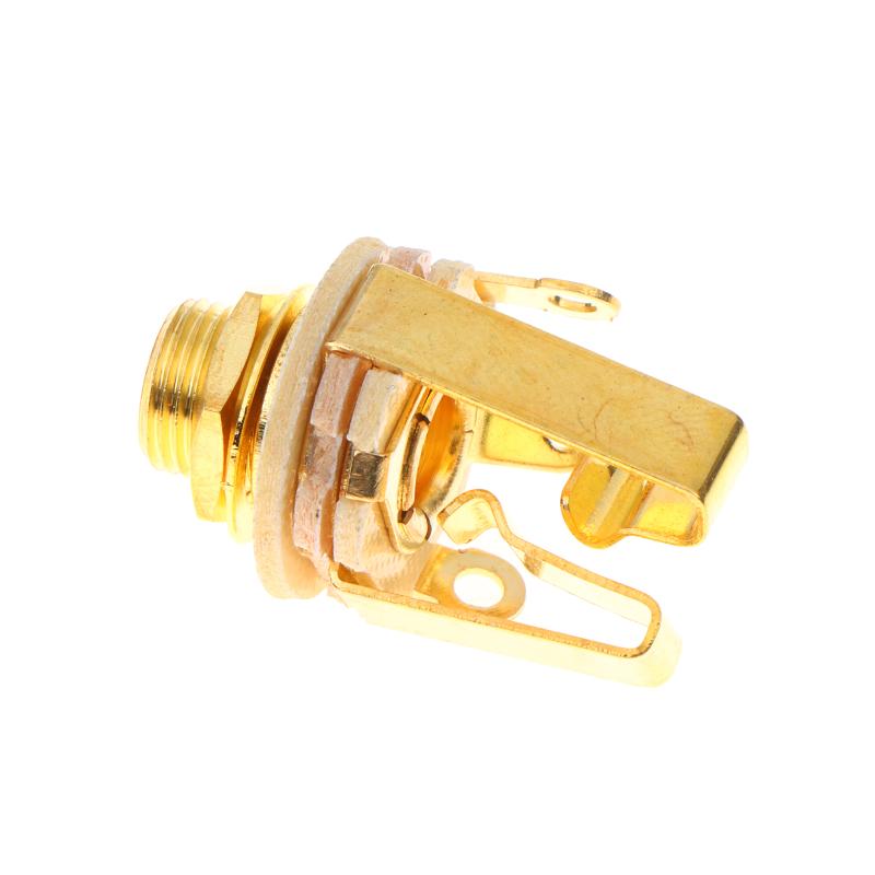 6.35mm Stereo Guitar Jacks 3 Pole 1/4 Inch Input Socket for Electric Guitars High Quality Connector