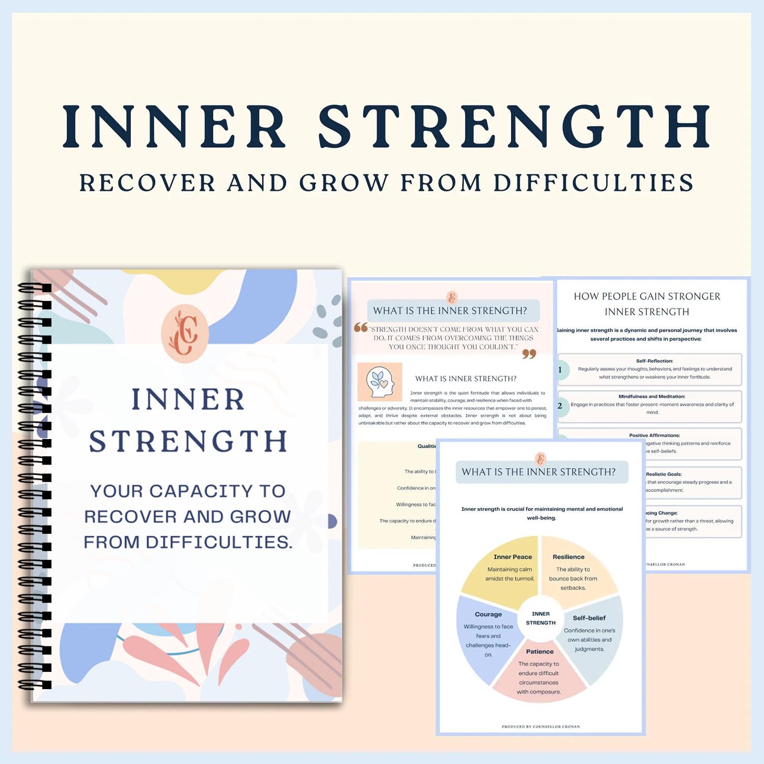 Inner Strength Workbook: Spiral-bound Creative Notebook for Psychological Growth Other
