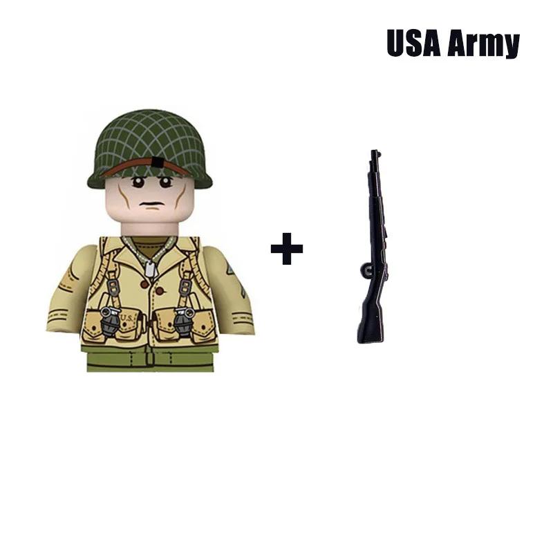 Kids Toys WW2 Military Army Sets Building Blocks Soviet US China Soldiers Mini Action Figures Medal Toys For Kids Birthday Gifts