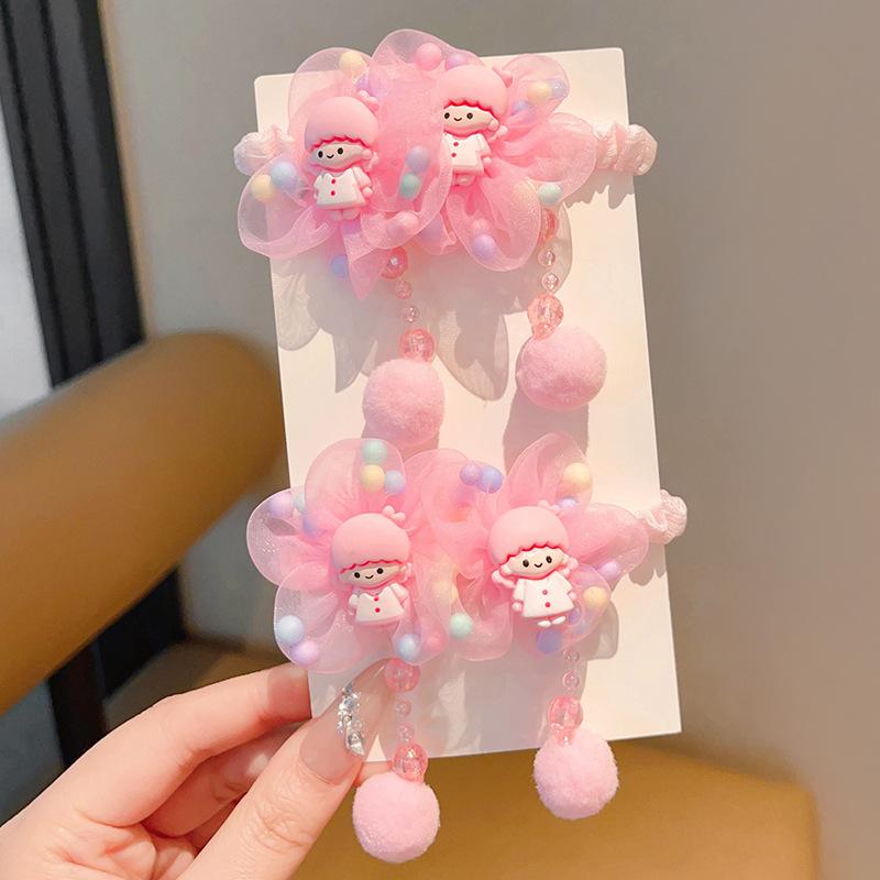 2025 New Kids Flower Hair Ties: Princess-style 3D Hair Bows, High Elasticity & Non-damaging Hair Accessories for Girls