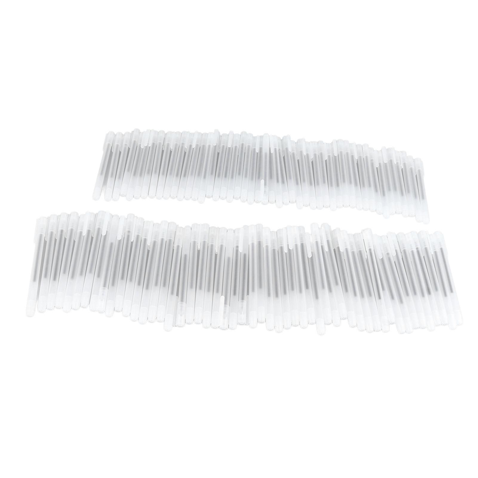 

100 шт. гелевых ручек 0,5 мм, быстросохнущие, пишущие плавно, с черными чернилами, с прозрачным матовым корпусом для