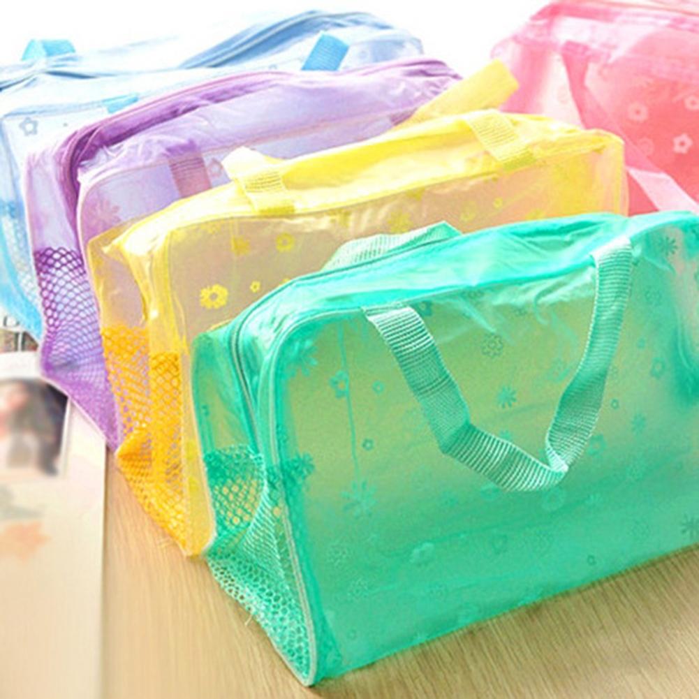 Waterproof Cosmetic Bag Floral Printed For Travel Portable