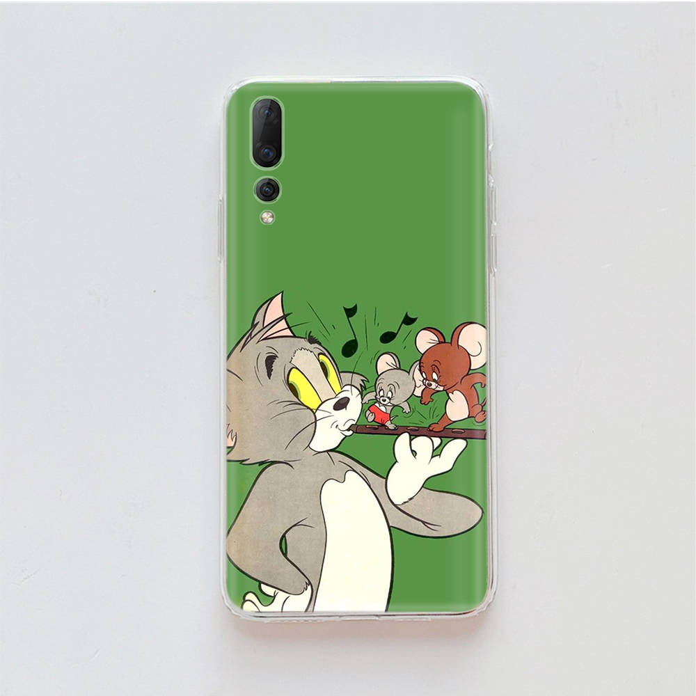 Transparent Case for Samsung A04 A14 A23 M33 M53 Realme 10 9 C35 C55 VIVO X80 Infinix Hot 30 Note 11 Tecno Spark 8P Pro C-45 Tom and Jerry