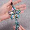 Auto Rückspiegel Hängen Zubehör Künstliche Kristall Blume Charm Anhänger Ornamente Glück Auto Innen Dekoration Dekor
