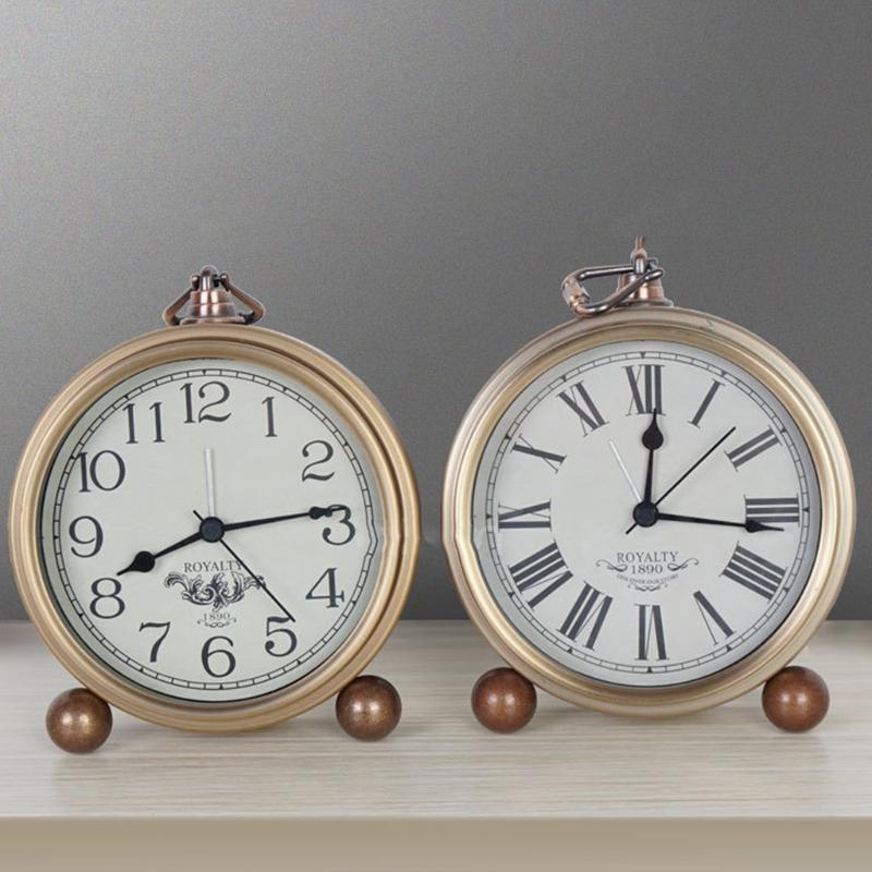 Elegant Metal Clock for Home Decoration Quiet and Battery Powering with Vintage Designing Exquisitedly