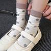 6 Pairs of Women'S Socks with Contrasting Colors, Polka Dots, in Candy Colors, Cute And Stylish, Mid-Calf Length, Korean Style