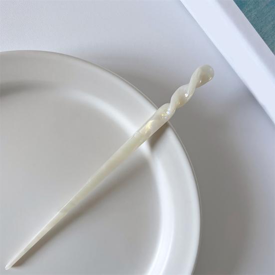 Verdrehte Form Exquisit Elegant Einfach Haarstab Vintage Chinesischer Stil Acetatplatte Haarstäbchen Haaraccessoires