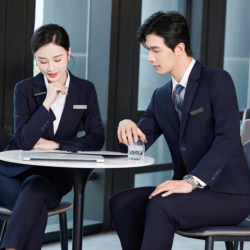 Unisex Bamboo Texture Professional Business Suit Set