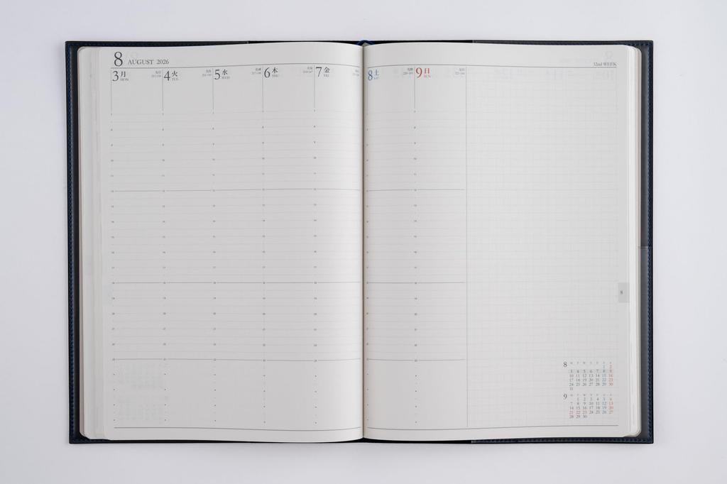 Takahashi 2026 B5 Weekly Desk Casual 439 December Diary, Blue-Black, No. (Starts 2025)