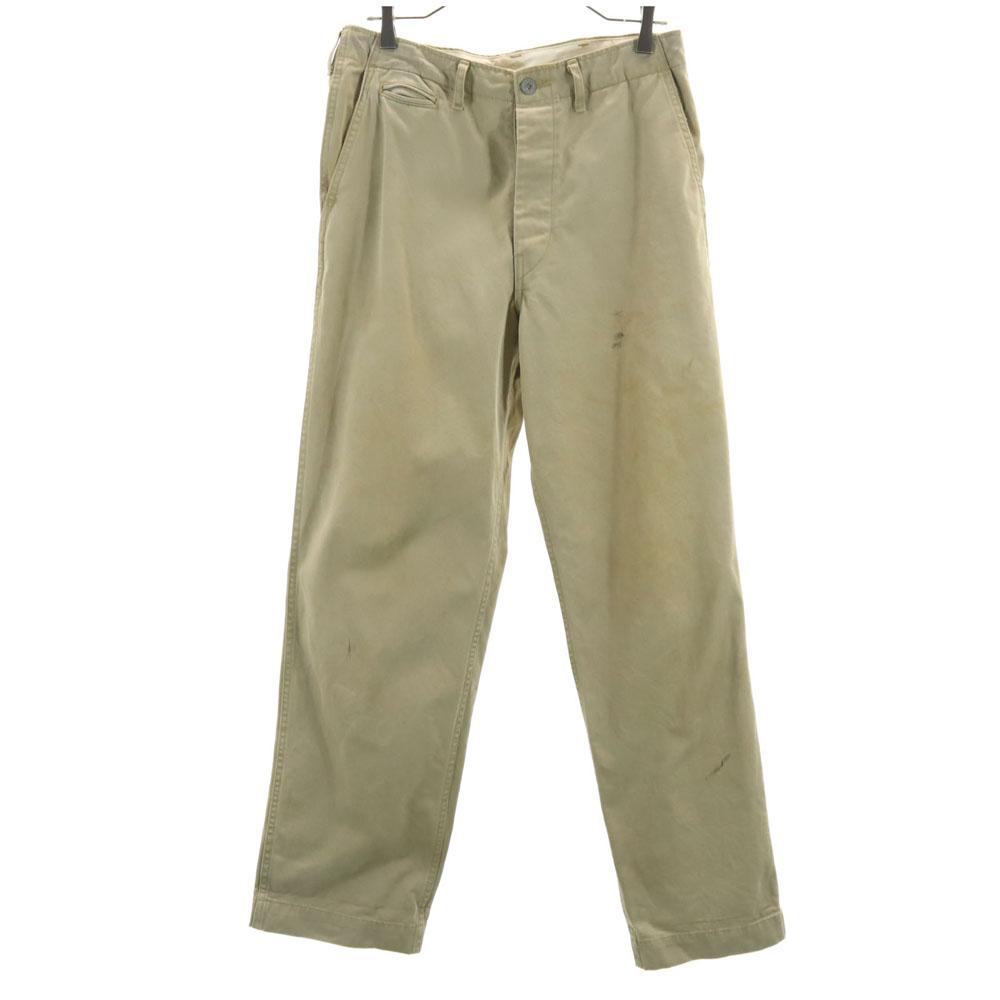 ARMY Replica Metal Button Chino pants W31 beige Button fly Men's Used