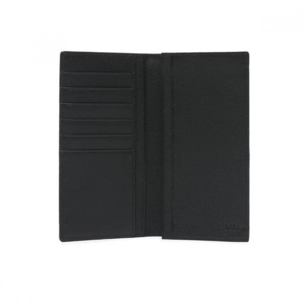 Daks Black Dd Logo Matte Leather Long Wallet Dbwa2f361