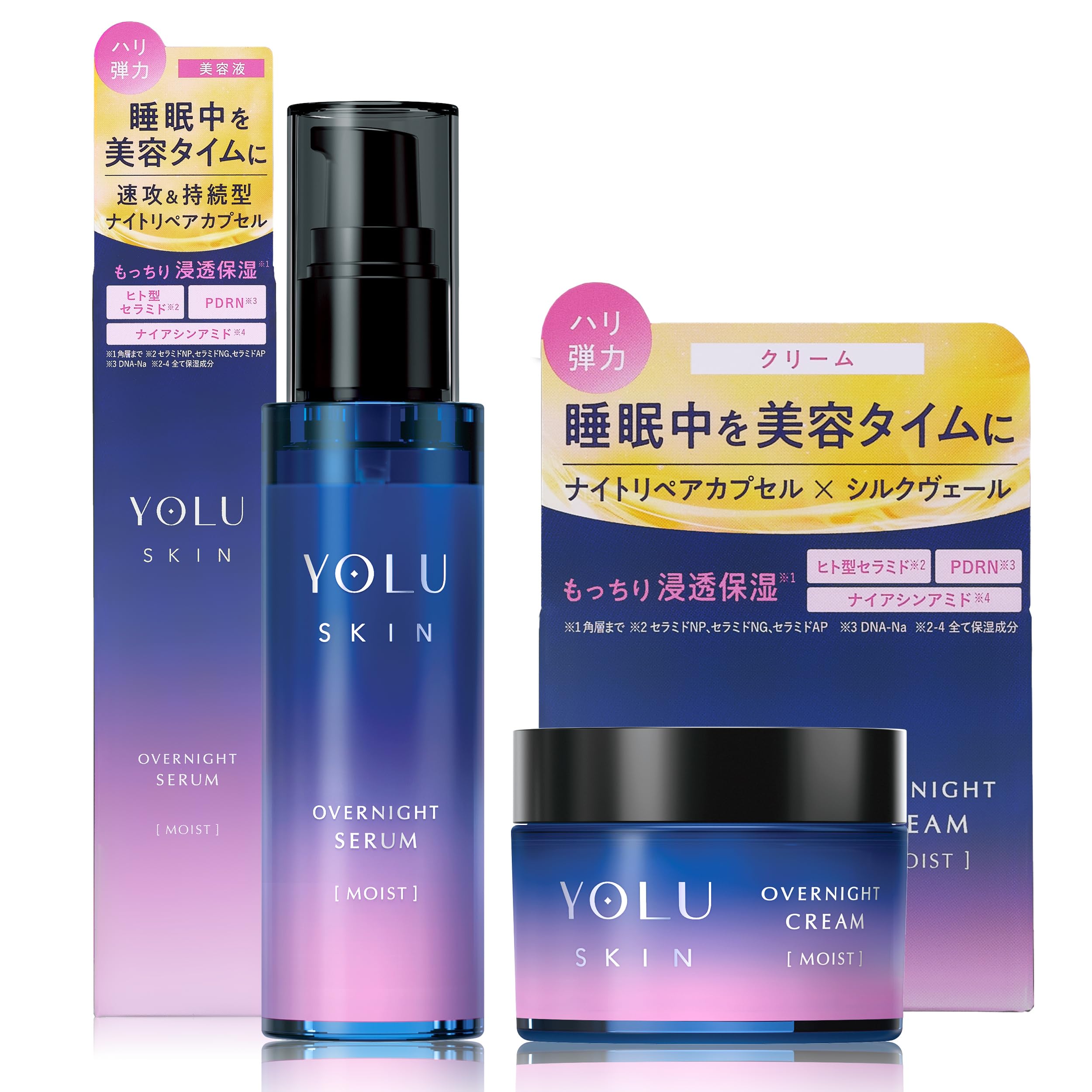 

YOLU Skin Overnight Serum Overnight Cream Moist