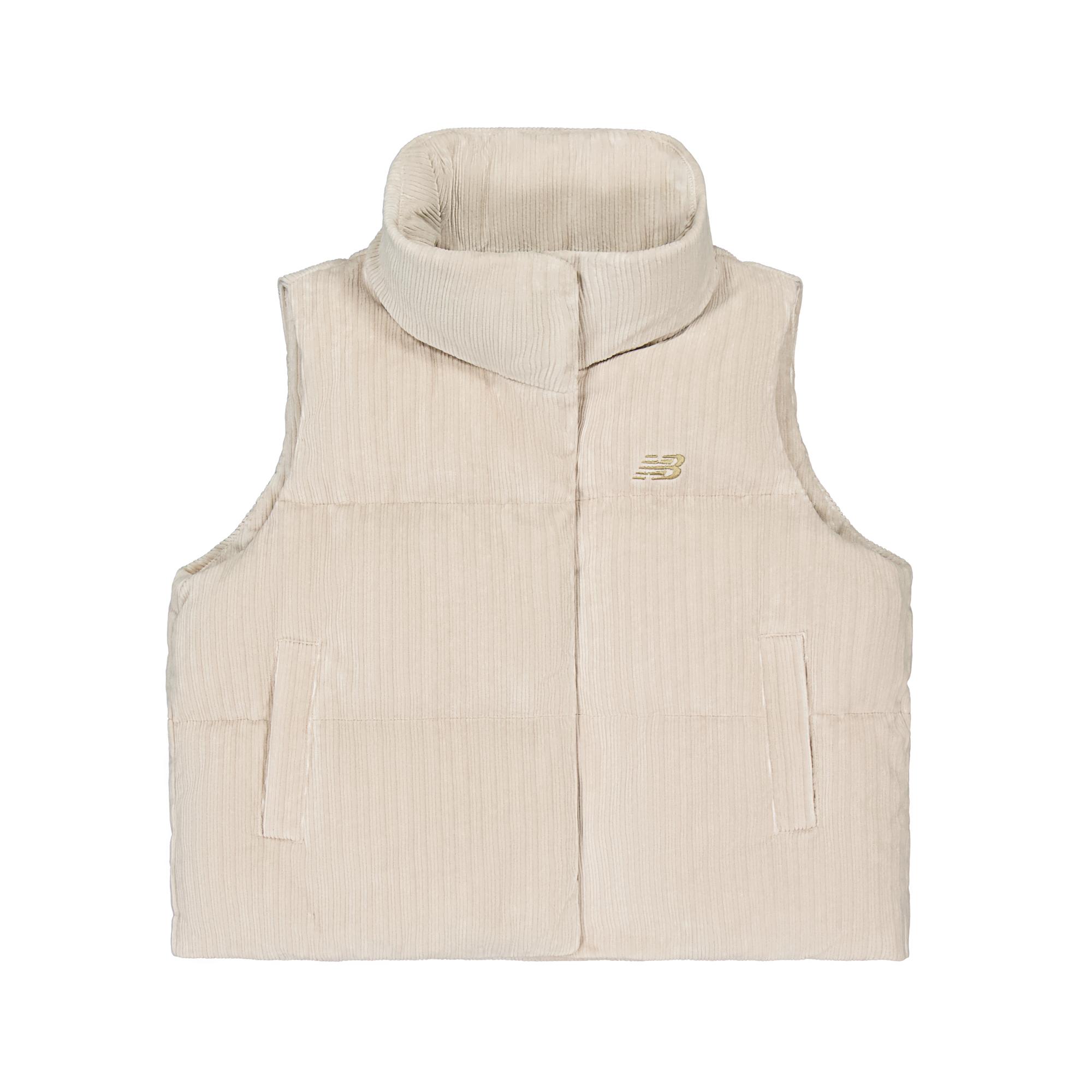 New Balance Vests Women s Khaki Stand Collar Moderate Other NJE44012-LBE S