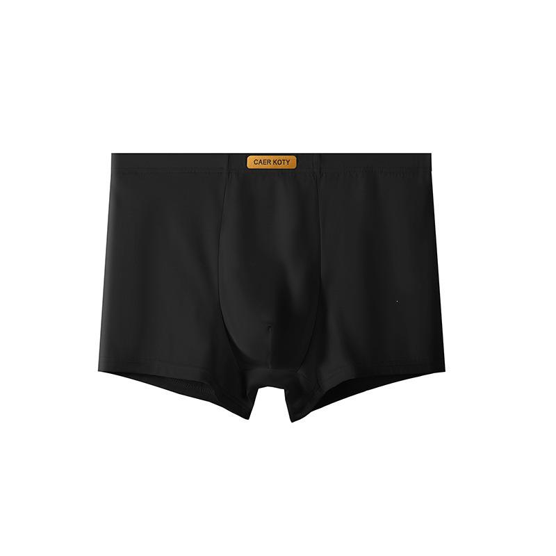2026 Men's Cool Nylon Ice Silk Boxer Briefs - Breathable, Mid-Waist, Square Leg Underwear for Summer