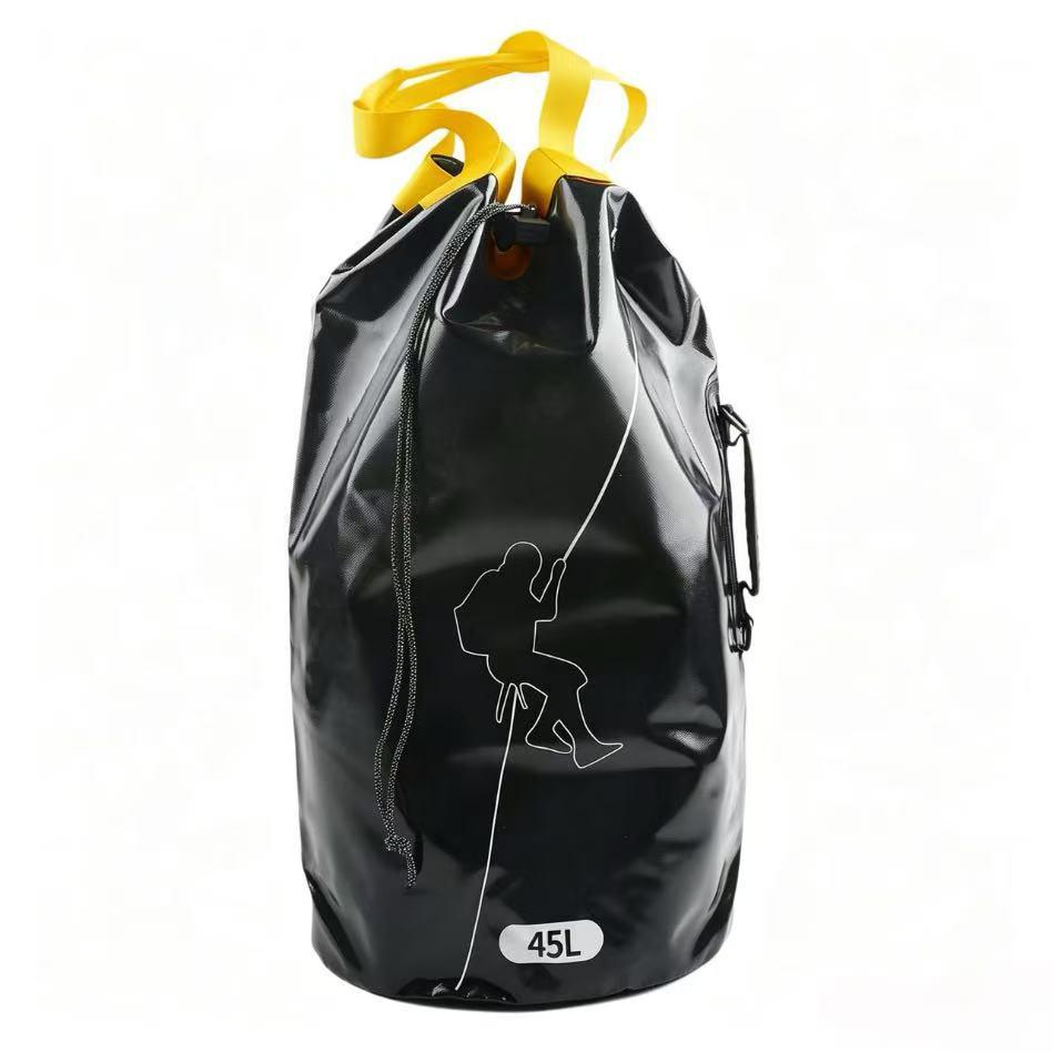 Outdoor Adventure Rope Bag for Rock Climbing, Caving, and Rappelling - Wear-Resistant Double Shoulder Backpack for Professional Rescue Equipment.