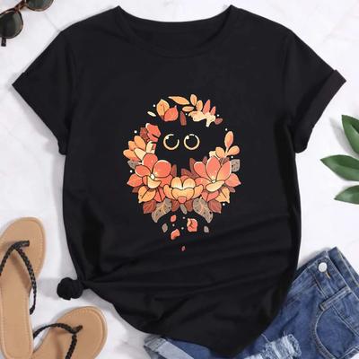 Casual Vintage Cute Style Casual Harajuku Lady T-Shirt New Style Short Sleeve Skull Print Fashion Pattern Clothing T-Shirt Tops Unisex
