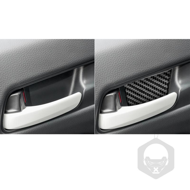 Real Carbon Fiber Car Accessories Door Handle Bowl Decorative Trim Cover Soft Sticker For Honda Fit /Jazz GR9  2024 2025