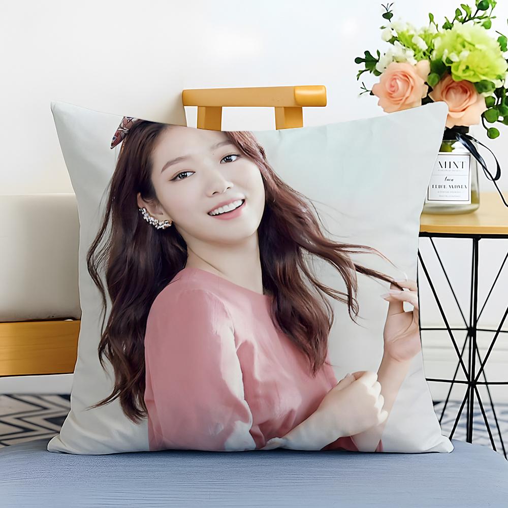 Actress Sweet P-Park Shin Hye Cushion Cover Washable Linen Pillowcase Soft For Sofa Bed Cozy Home Room Decor