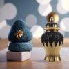 Traditional Ceramic Ginger Jar Decorative Vase with Lid Carved Flower Holder Elegant Entryway Decor Home Office Wedding