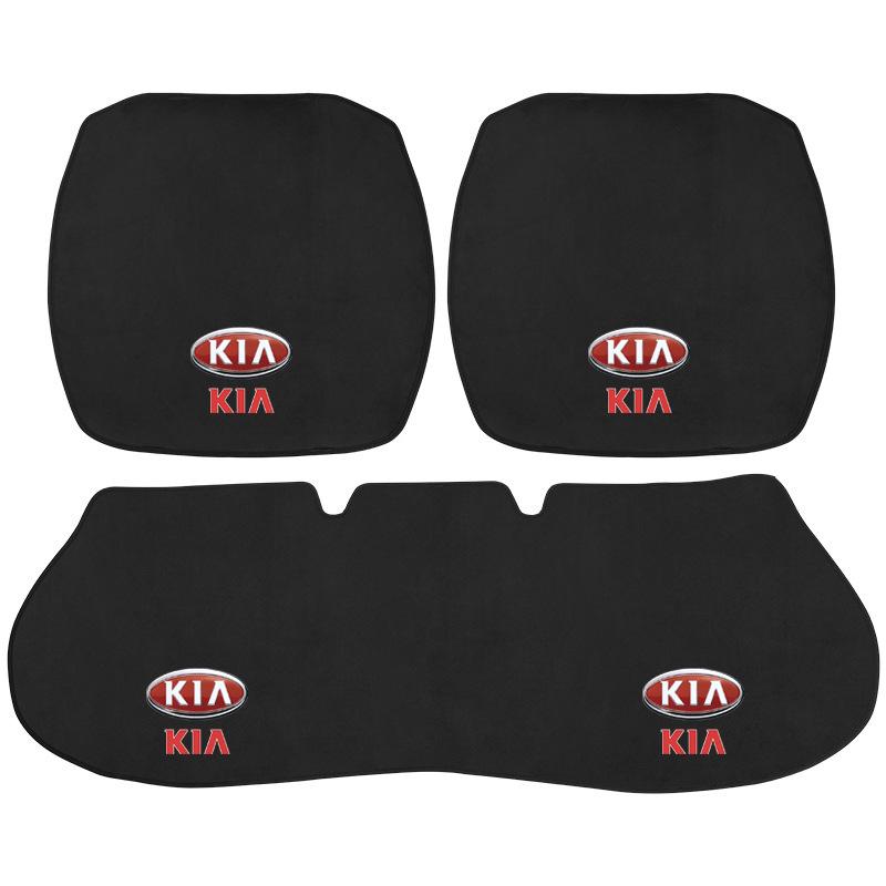 Universal 3-Piece Flannel Car Seat Cushion Set for Mazda, Haval, Changan, and Geely