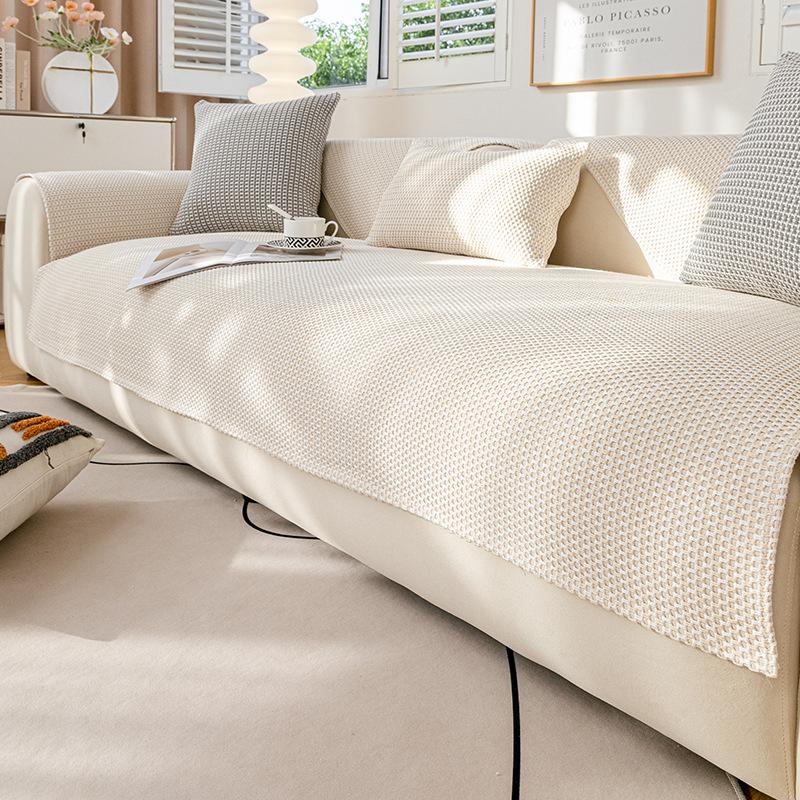 European Entry Lux Sofa Cushion Four Seasons Universal Chenille Non-Slip Cushion Simple Leather Sofa Cover Cover Cloth