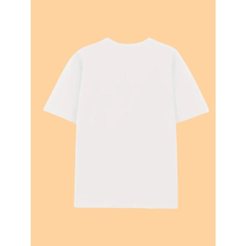 European sizes Summer Short-Sleeve Print T-Shirt for Girls, Casual Round-Neck Top for Summer And Spring