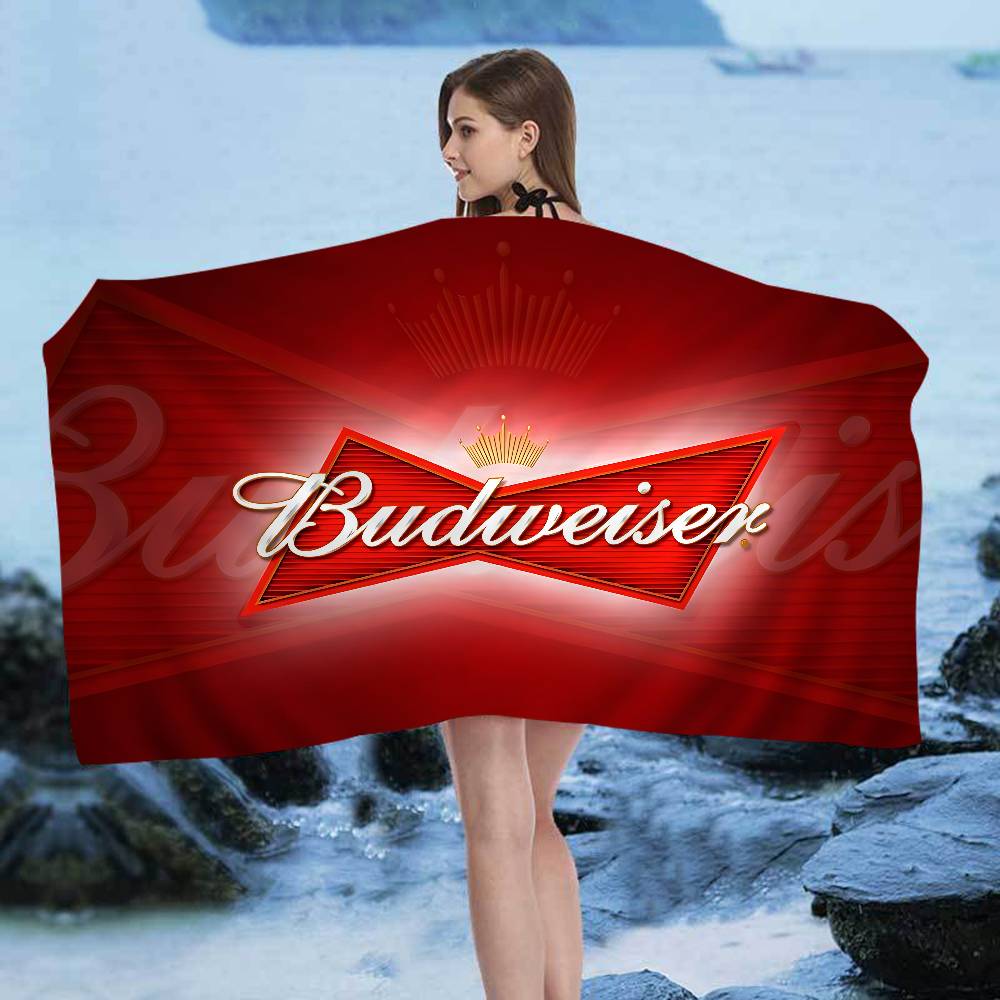 König des Bieres B-Budweiser Strandtuch Bunte Badetücher für Mädchen Mikrofaser Schnelltrocknend Sandfrei Strand Yoga Spa Fitnessstudio Pool