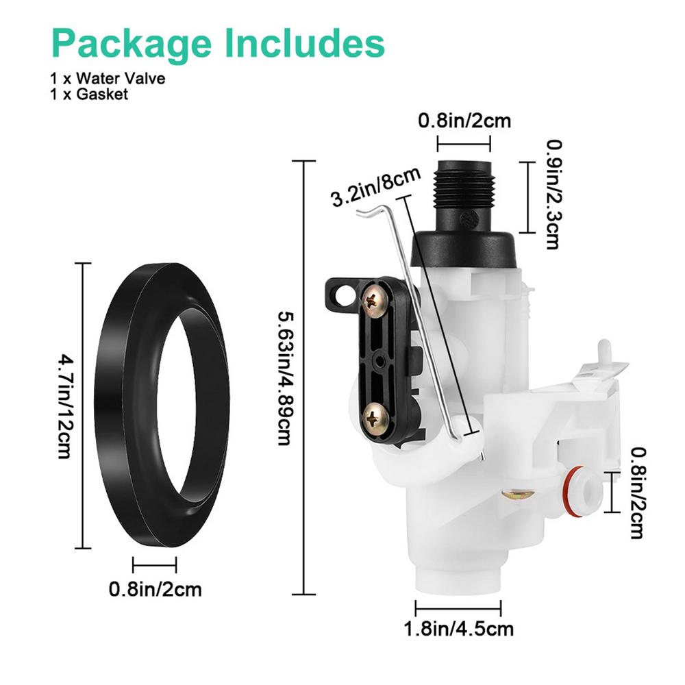 

RV Toilet Valve Replace 31688 31705 Toilet Replace Water Valve For RV Precise Fit RV Toilet Flushing Repair Valves For білий