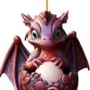 Christmas Dragon Ornaments Novelty Hanging Ornament Cute Dragon Egg Decoration Acrylic for Home and Car Decoration